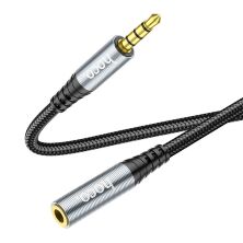 Аудіо подовжувач HOCO UPA20 3,5 мм штекер (male) на 3,5 мм гніздо (female), 1M, METAL GRAY