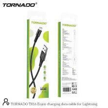 USB TORNADO TX16 Lighting (2.4A/1m) Чорний