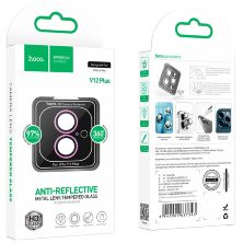 Скло для камери HOCO V12 PLUS APPLE iPhone 16 | iPhone 16 PLUS рожевий