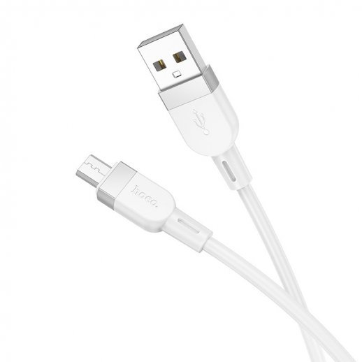 USB кабель HOCO X109 USB - micro USB SILICONE, 1 метр, білий