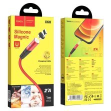 USB кабель HOCO X60 USB - Lightning 2.4A 1 метр, червоний