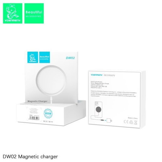 Бездротова зарядка MagSafe DENMEN DW02 magnet wireless charger
