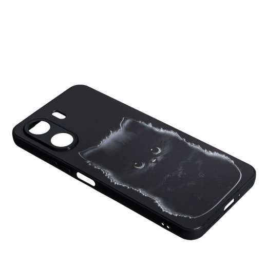 Накладка Fashion Mix для Xiaomi Redmi 13C/Poco C65 Black Cat