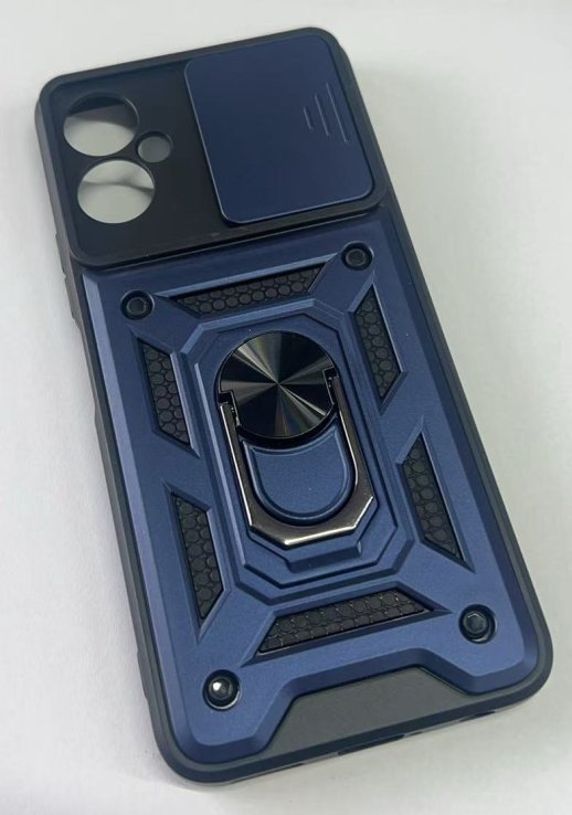 Armor Case With Curtain for Tecno Spark 9 Pro Dark Blue