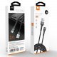 Кабель USB WUW X192 USB - Type-C 2.4A Тканинна обплетення ЧОРНИЙ 2 МЕТРИ