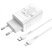 Мережевий зарядний пристрій HOCO N23 PD 45W 2 TYPE-C + КАБЕЛЬ Type-C - Lightning, БІЛИЙ