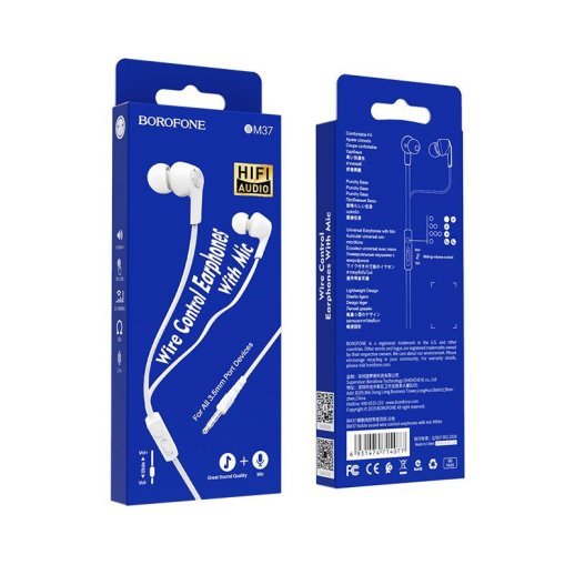 Дротові навушники BOROFONE BM37, білий