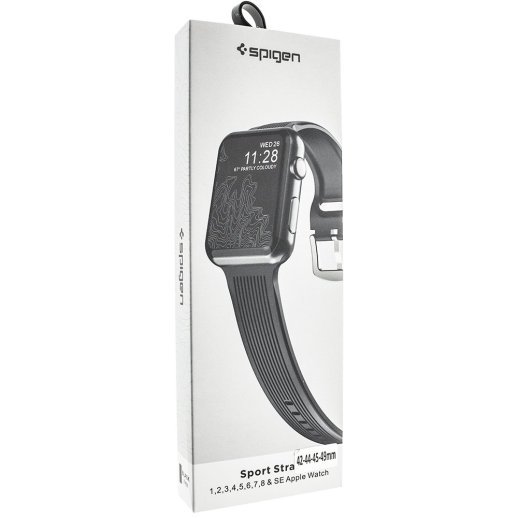 Ремінець силіконовий SPIGEN SP-05 APPLE WATCH 38мм | 40мм | 41мм ЧОРНИЙ