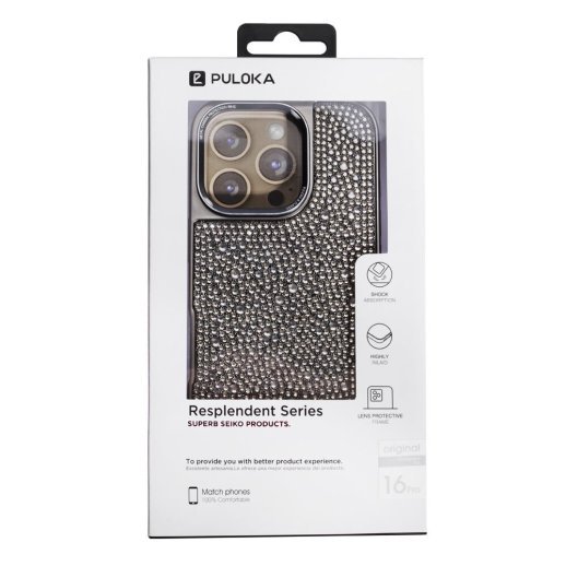 Накладка Puloka Diamonds для Apple iPhone 16 Pro Grey