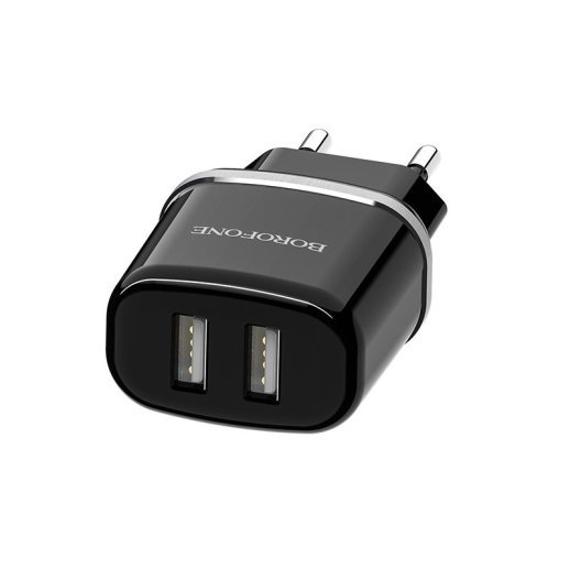 Мережевий зарядний пристрій BOROFONE BA25A Outstanding dual port charger(EU)