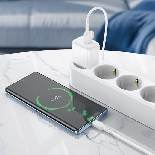 Мережевий зарядний пристрій BOROFONE BAS42A USB QC3.0, білий