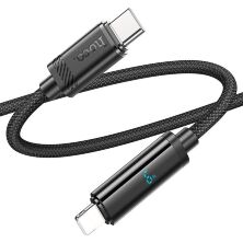USB-C кабель HOCO U127 Type-C - Lightning чорний