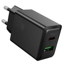 Мережевий зарядний пристрій HOCO N69 Nuevo 20W PD / QC3.0, чорний