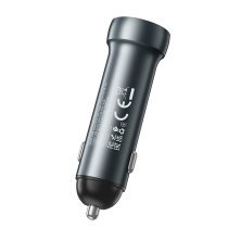 Автомобільний зарядний пристрій HOCO Z54A PD 60W 2*Type-C, сірий