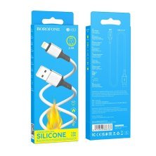 USB кабель BOROFONE BX83 USB - Lightning 2.4A 1 метр, білий