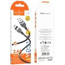 USB кабель HOCO X109 USB - micro USB SILICONE, 1 метр, чорний