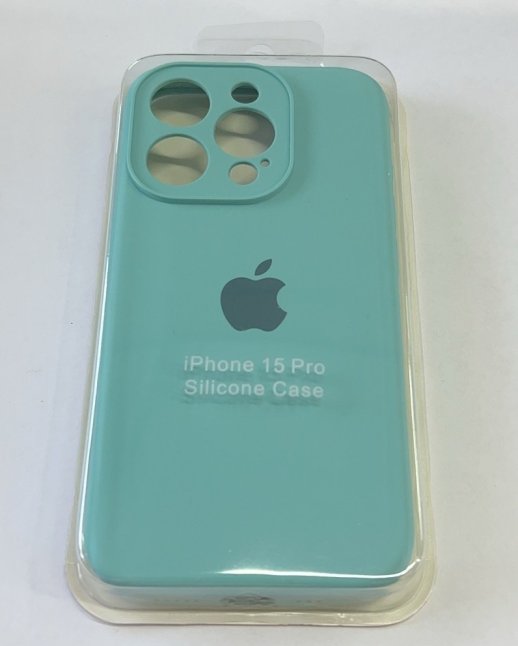 Чехол Silicone Case Copy Apple iPhone 15 Pro Square Mist Blue, 03