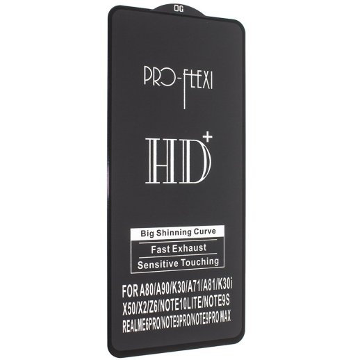 Захисне скло PRO-FLEXI HD+ XIAOMI Redmi Note 9S 2020 ЧОРНИЙ