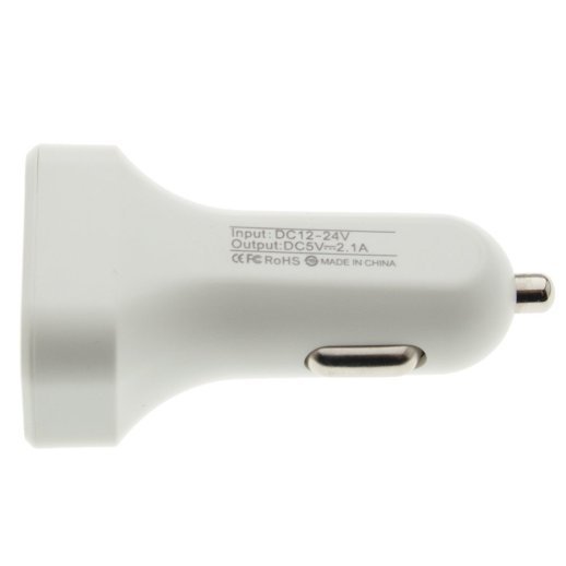 Автомобільний зарядний пристрій WUW C70 2 USB 2.1A БІЛИЙ (20)