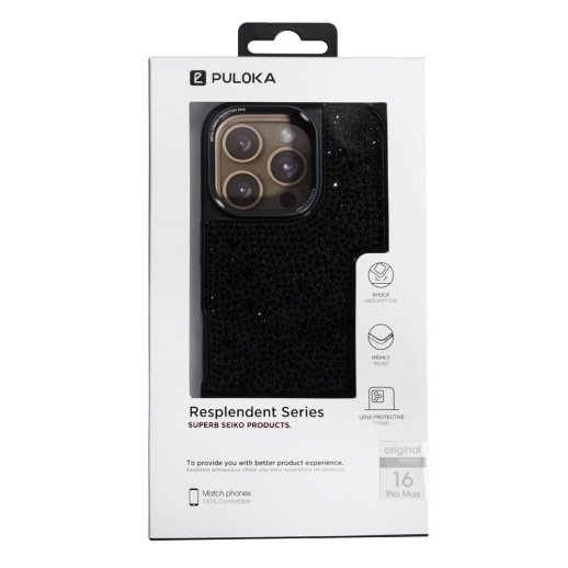 Накладка Puloka Diamonds для Apple iPhone 16 Pro Max Black