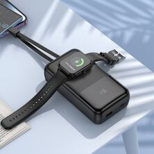 Power Bank HOCO Q28A Victory 22.5W+PD20W fully compatible power bank with watch charging cable 20000 mAh чорний