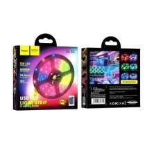 HOCO DL30 світлодіодна RGB стрічка, 4м з дистанційним пультом керування, чорний