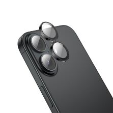 Скло для камери HOCO V12 PLUS APPLE iPhone 16 | iPhone 16 PLUS чорний