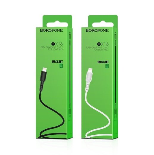 USB кабель BOROFONE BX16 Easy charging USB - Lightning білий