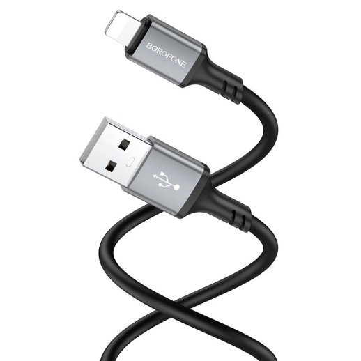 USB кабель BOROFONE BX83 USB - Lightning 2.4A 1 метр, чорний