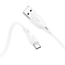 USB кабель HOCO X61 USB - micro USB Silicone 2.4A 1 метр, білий
