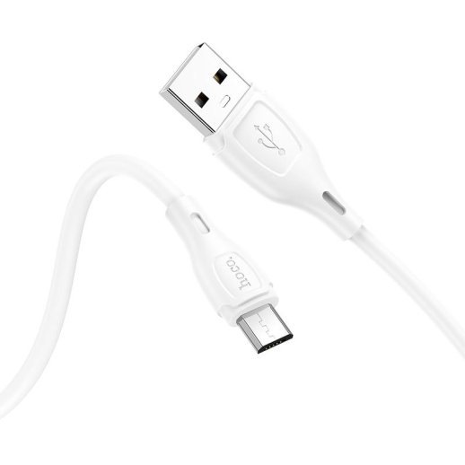 USB кабель HOCO X61 USB - micro USB Silicone 2.4A 1 метр, білий