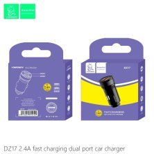 Автомобільний зарядний пристрій DENMEN DZ17 2.4A 2USB