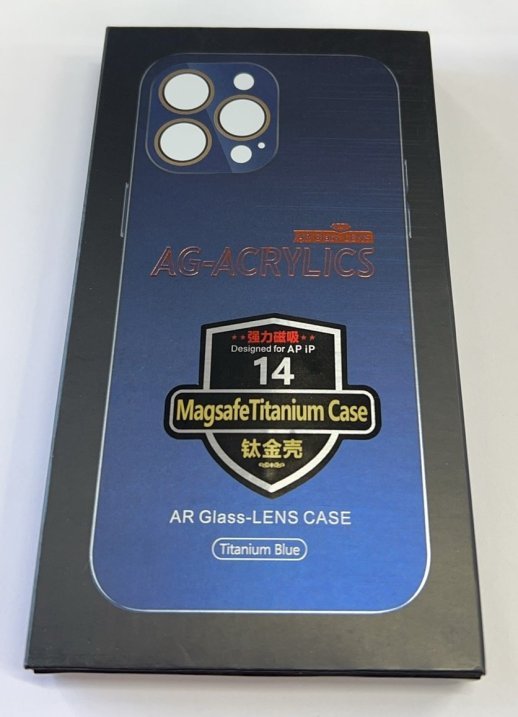 Чехол AG-ACRYLICS Magsafe for Apple Iphone 14 Blue Titanium