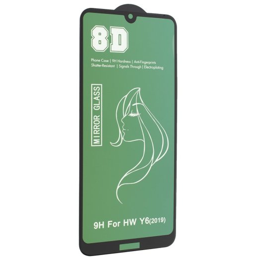Захисне скло 8D MIRROR HUAWEI Y6 2019