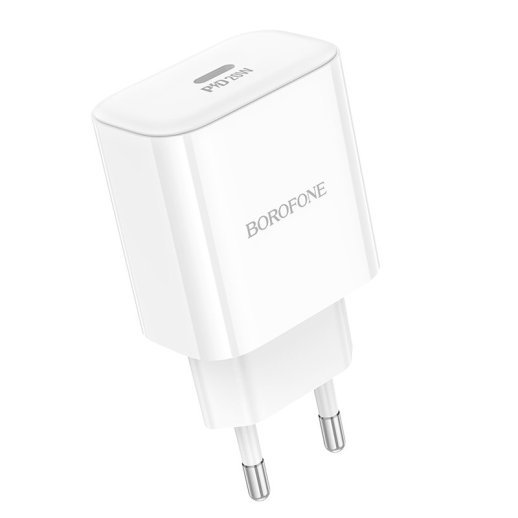 Мережевий зарядний пристрій BOROFONE BA81A TYPE-C PD 20W, білий