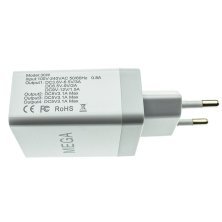 Мережевий зарядний пристрій MEGA 4 USB QC 3.0 30W без упаковки