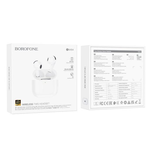 Бездротові навушники HOCO EW64, БІЛИЙ