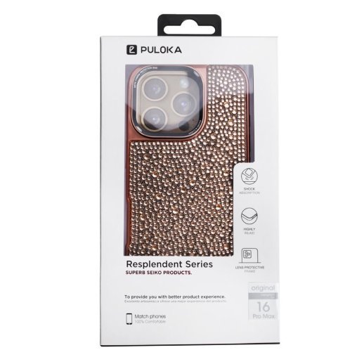 Накладка Puloka Diamonds для Apple iPhone 16 Pro Max Bronze