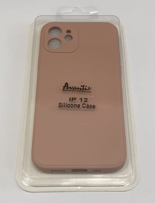 Avantis Full Silicone Case Apple Iphone 12 (camera protect) Pink