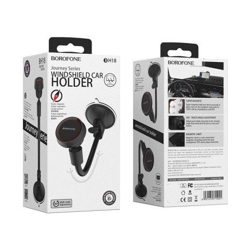 Автомобільний тримач BOROFONE BH18 Journey на лобове скло присоска - магніт
