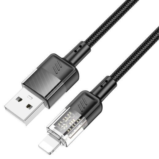 USB кабель HOCO U129 USB - Lightning ЧОРНИЙ