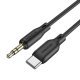 Кабель BOROFONE BL18 AUX TYPE-C - jack 3.5мм 1 МЕТР ЧОРНИЙ