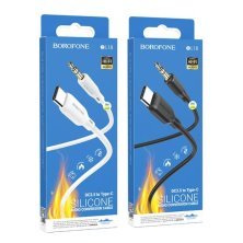 Кабель BOROFONE BL18 AUX TYPE-C - jack 3.5мм 1 МЕТР ЧОРНИЙ