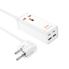 Сетевой удлинитель Hoco AC10A PD65W (2USB/2Type-C/1xSocket) (белый)