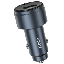 Автомобільний зарядний пристрій HOCO Z57B PD 45W + USB QC3.0, сірий
