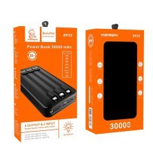POWERBANK DENMEN DP22 30000mAh 2.0A LED power display Вбудовані кабелі
