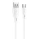 USB кабель HOCO X61 USB - Type-C Silicone 2.4A 1 метр, білий