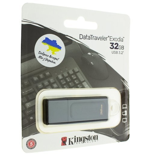 USB флеш 32GB 3.2 KINGSTON DT EXODIA BLACK/WHITE