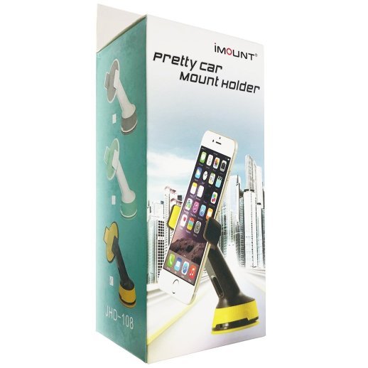 Автомобільний тримач JHD-108 на лобове скло чорно-жовтий