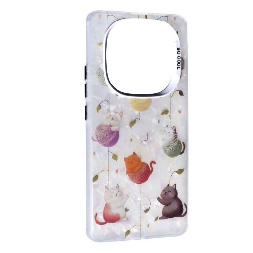 Накладка Soft Milky для Xiaomi Redmi Note 14 Pro (4G) Cat with threads